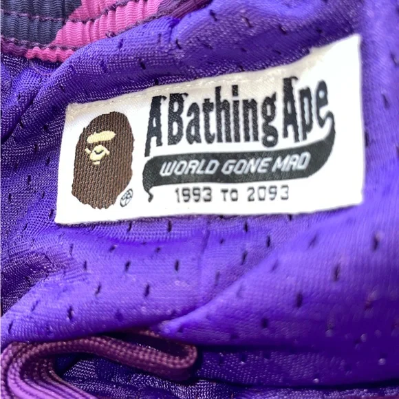 Purple Bape swim shorts